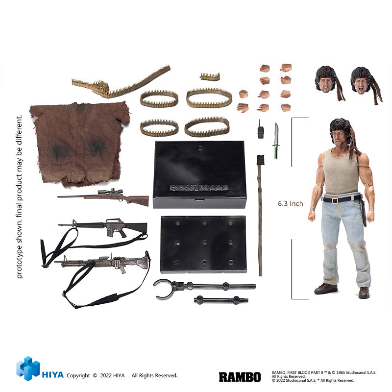 Hiya Toys - Exquisite Super - Rambo: First Blood Part II Action Figure (20203)