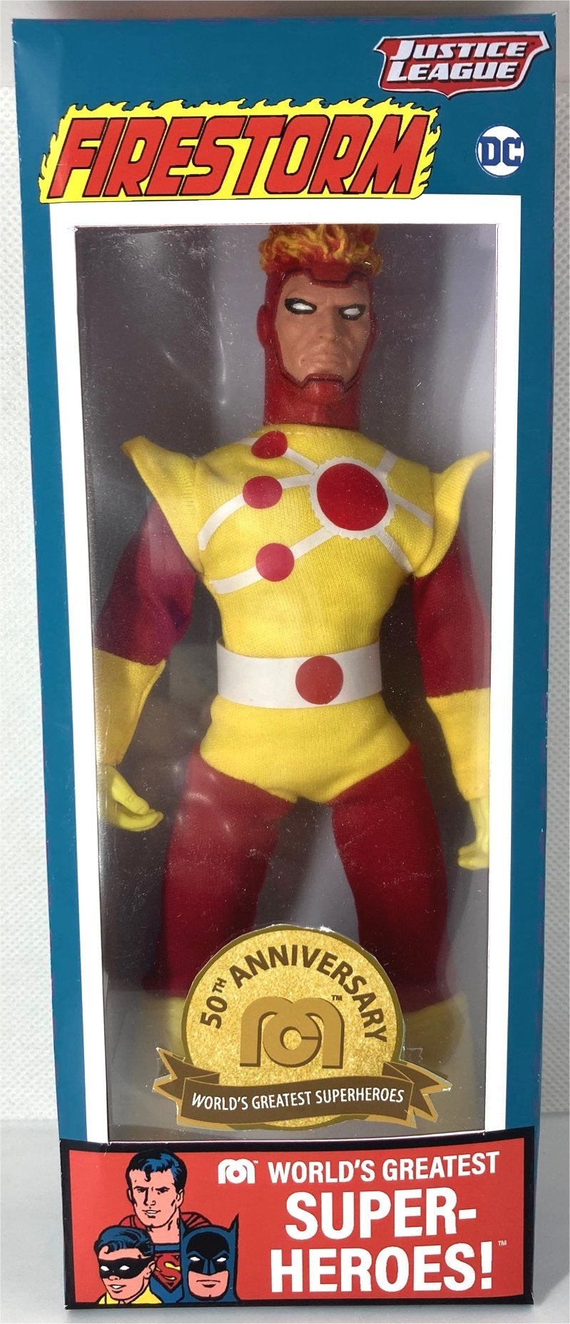 Mego DC World\'s Greatest Super-Heroes! 50th Anniversary - Firestorm 8-inch Action Figure (51332) LOW STOCK
