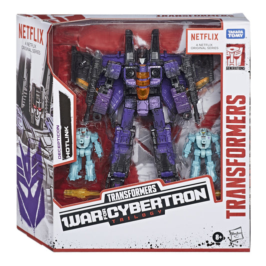 Transformers - War for Cybertron Netflix Trilogy - Voyager Decepticon Hotlink Battle Pack 3 Figures (E9501) LAST ONE!