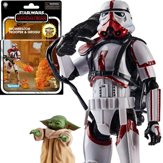 Star Wars: The Vintage Collection - Mandalorian - Incinerator Trooper & Grogu Deluxe Action Figures (F5574)