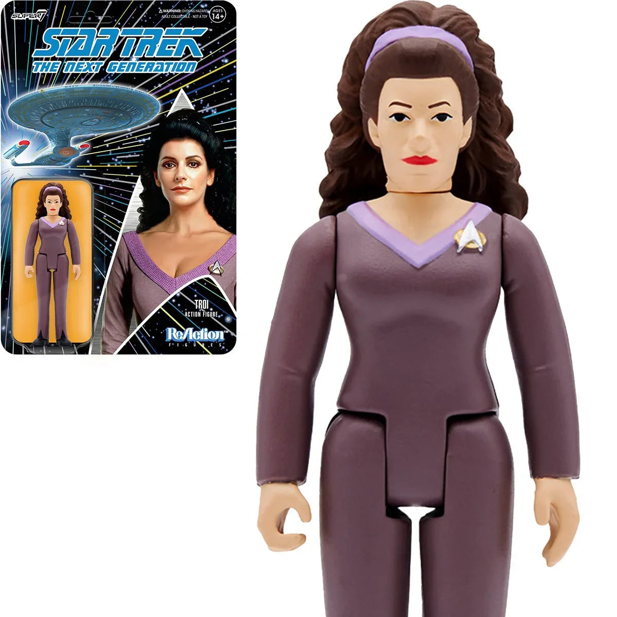 Super7 ReAction Figures - Star Trek: The Next Generation - Counselor Deanna Troi Action Figure (81535) LAST ONE!