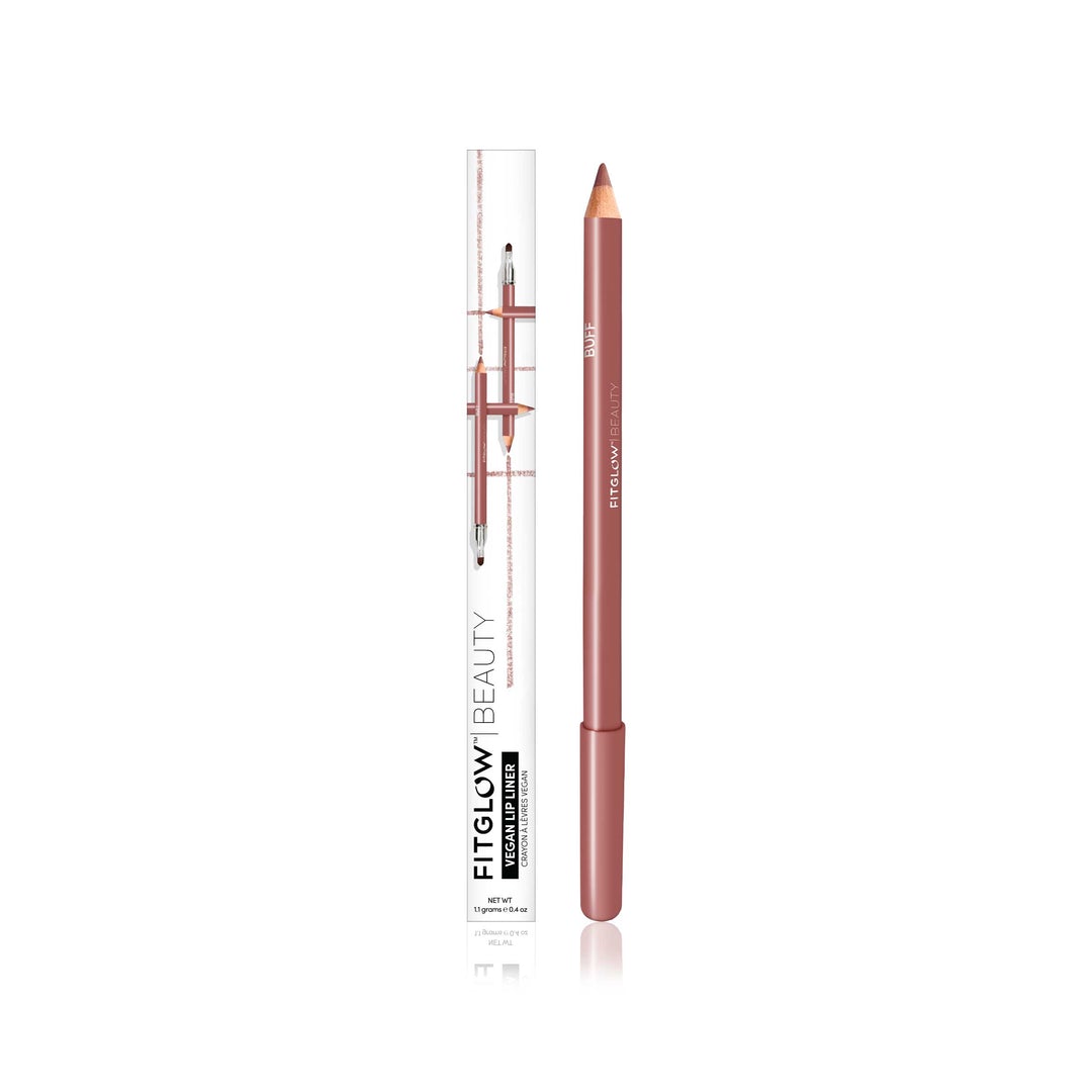 A lip liner pencil alongside its packaging.