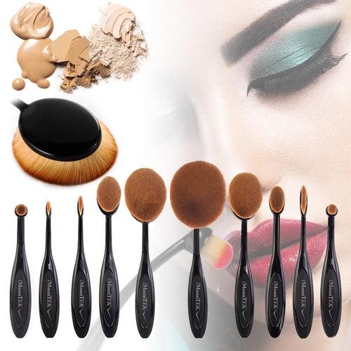 10-PCS Oval-Shaped Makeup Brush Set - Zoter Shop